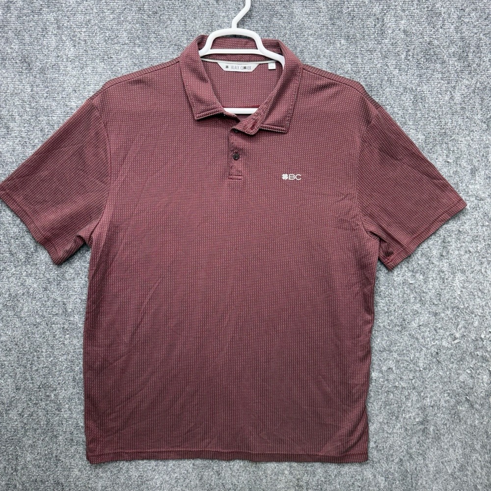 Black Clover BC Golf Polo Shirt Men's size 2Xl Live Lucky Burgundy